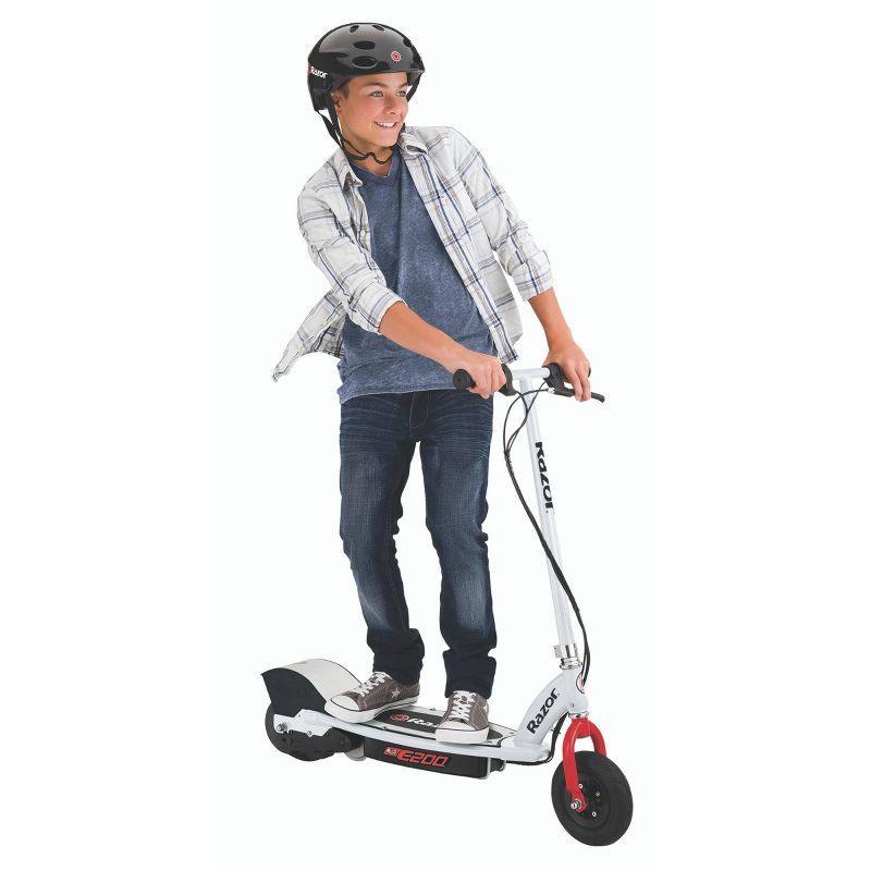Razor E200 Electric Scooter - White/Red