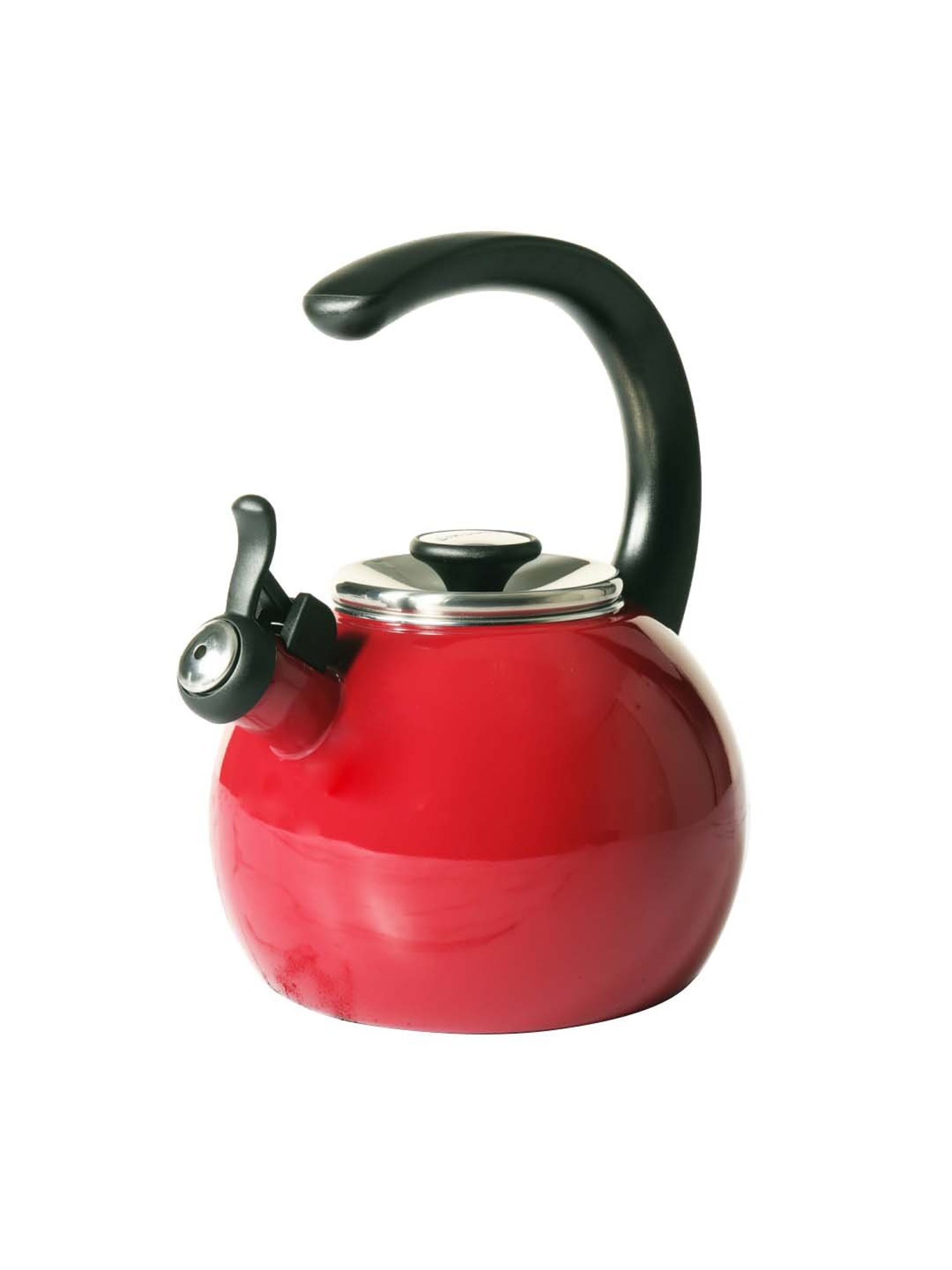 Circulon Enamel Red On Steel Whistling Tea Kettle (1.9 Liters)
