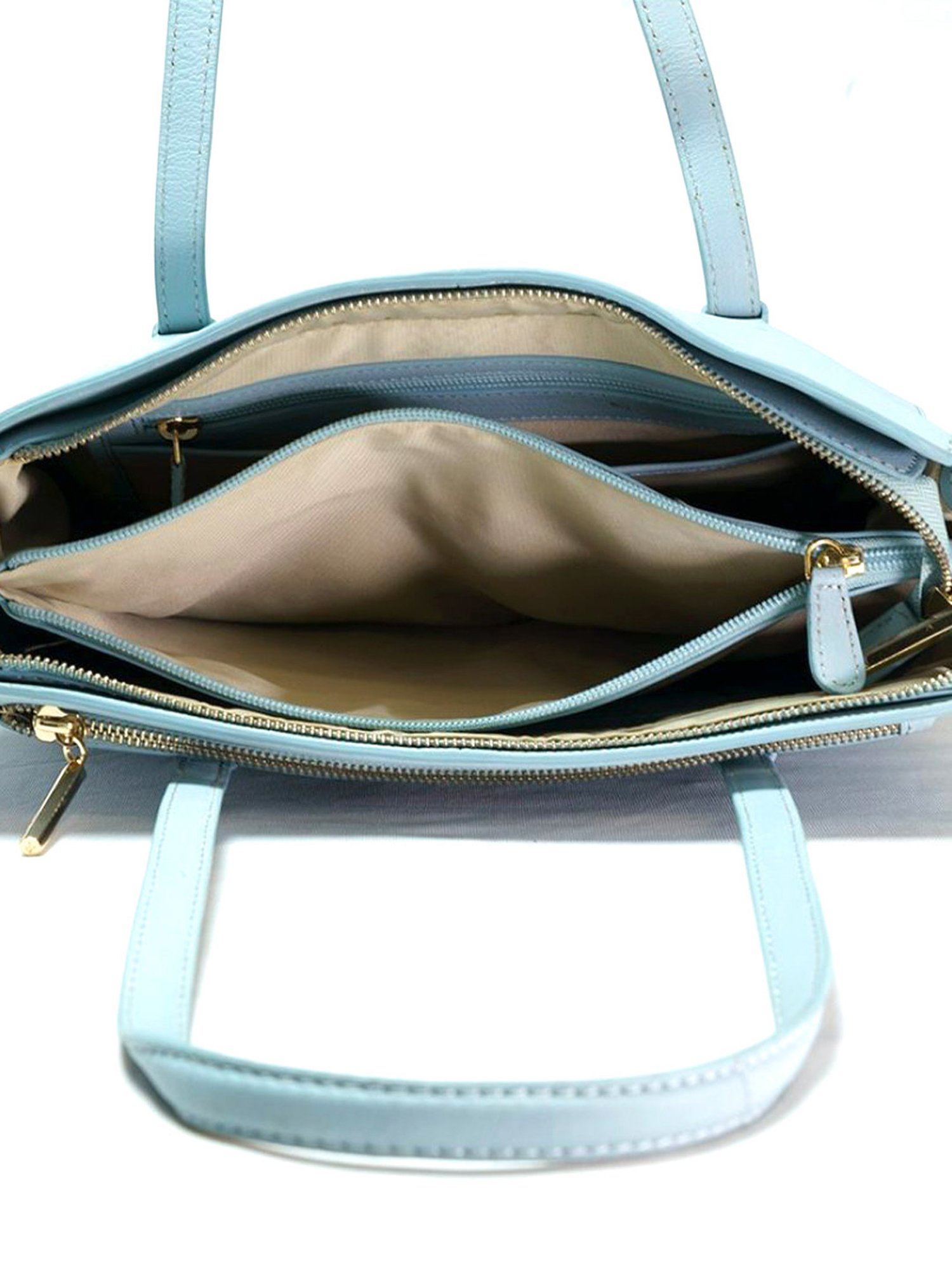 RI2K London Blue Leather Large Shoulder Bag