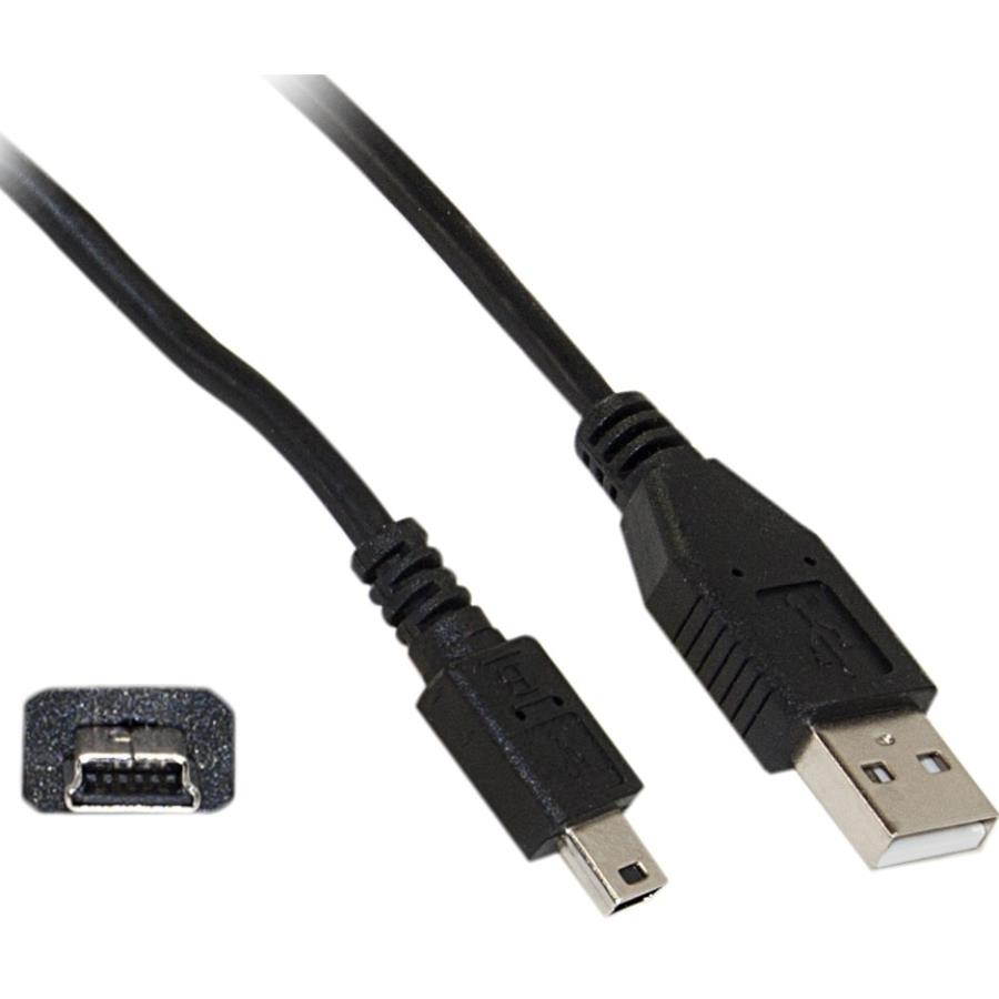 Cable Wholesale Mini USB 2.0 Cable, Type A Male to 5 Pin Mini-B Male, 6 foot - Black