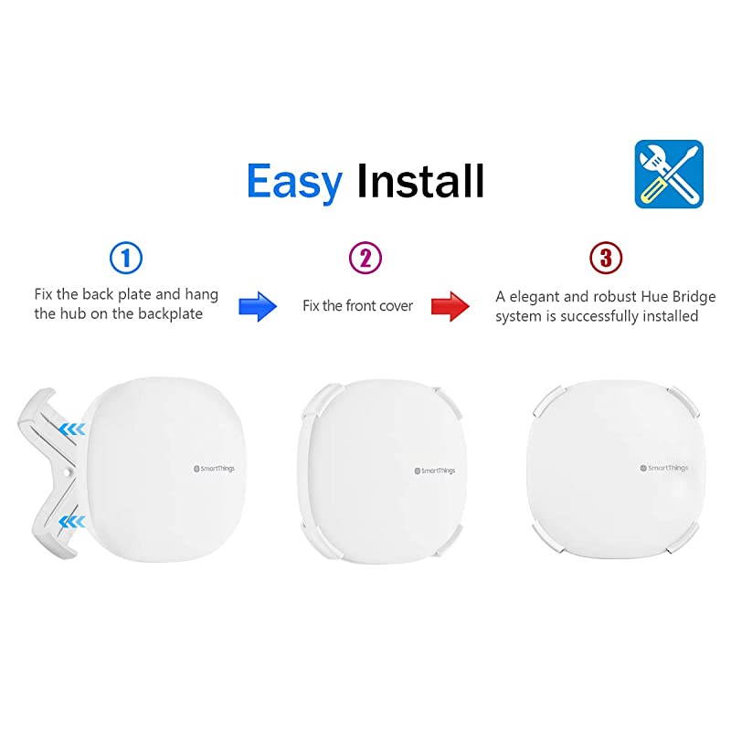 Wall Mount Bracket for Samsung SmartThings Hub 3rd Generation SpaceSaving Wall Mounting Holder to Keep Clean Appearance 3Pack