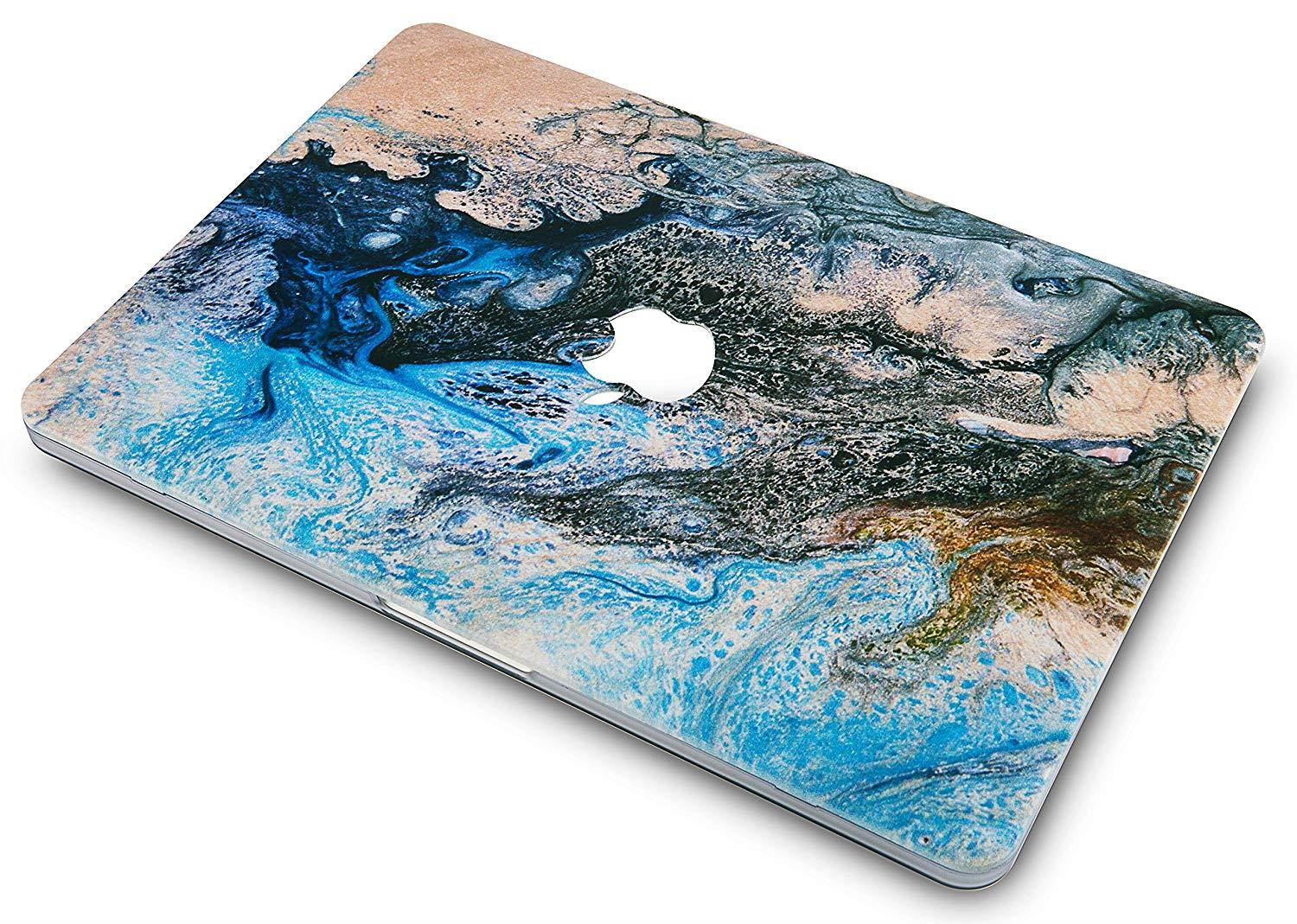 KEC Laptop Case for MacBook Pro 13" (2018/2017/2016) w/ Keyboard Cover Plastic Hard Shell A1989/A1706/A1708 Touch Bar (Sea)