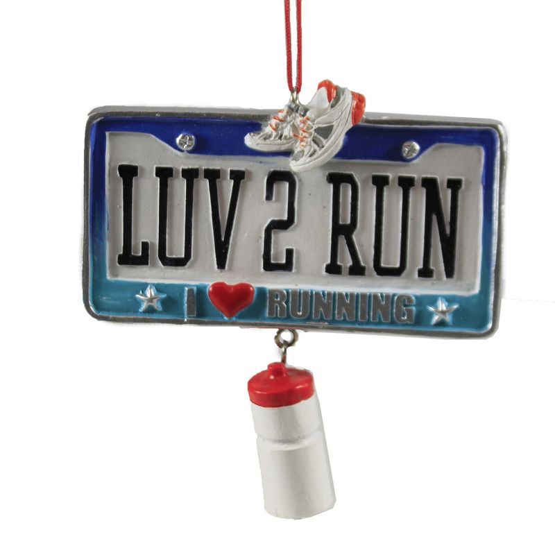 Holiday Ornament 4.0" Luv 2 Run License Ornament Marathon  -  Tree Ornaments