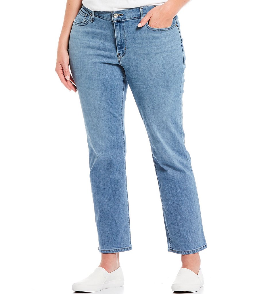Ruby Rd. Plus Size Super Soft Stretch Denim Straight Leg Jeans