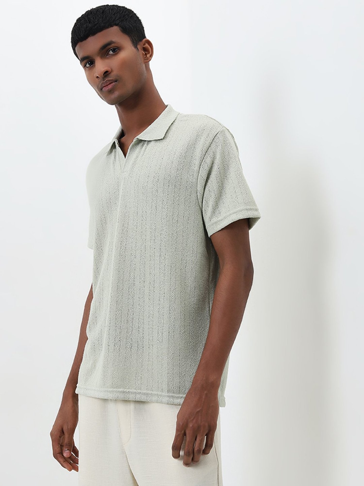 ETA by Westside Mint Self-Striped Relaxed-Fit T-Shirt