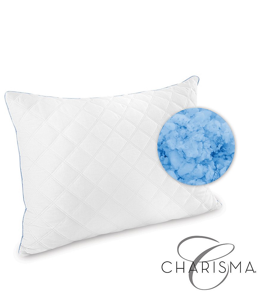 Charisma Set of 2 Gel-Infused Memory Foam Cluster Jumbo Pillow
