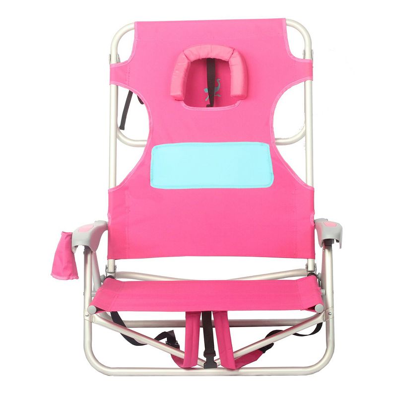 Ostrich LCCOYB-2000B Outdoor Beach Ladies Comfort and On-Your-Back Backpack Beach Chair, Pink