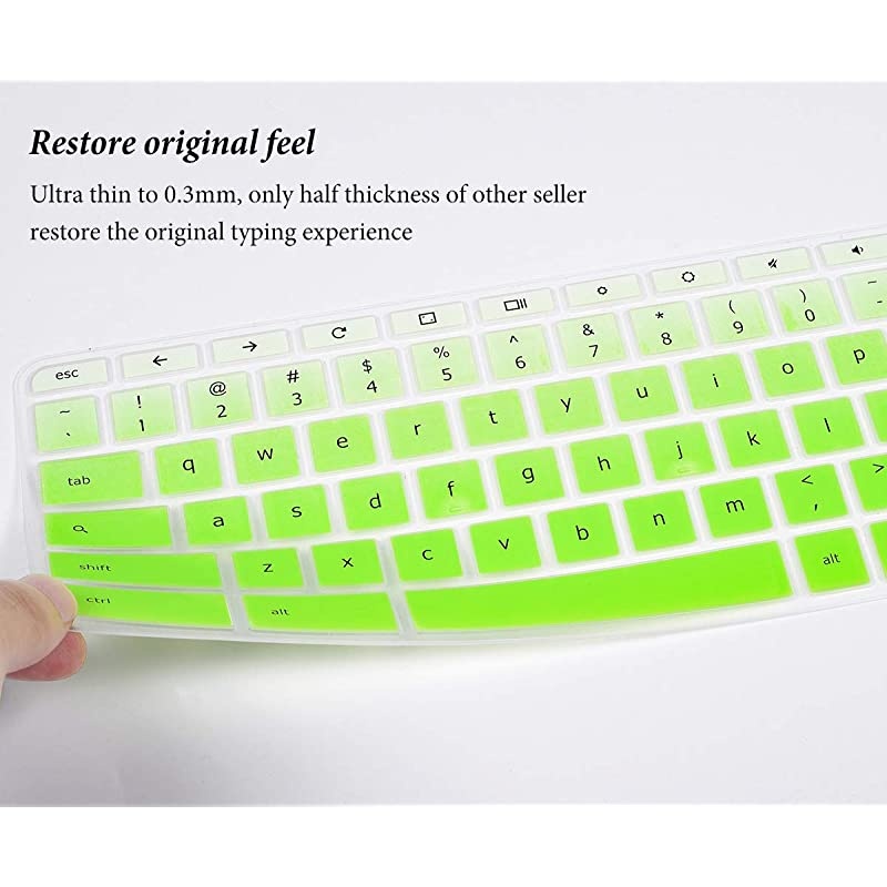 Skin Cover for Acer Premium R 11 CB5-132T 11.6" Acer Chromebook Spin 11 311 511/ Chromebook 11 CB3-131 CB3-132 / 13.3" Chromebook R 13 CB5-312T/ Chromebook 14 CB3-431 CP5-471, Gradual Green