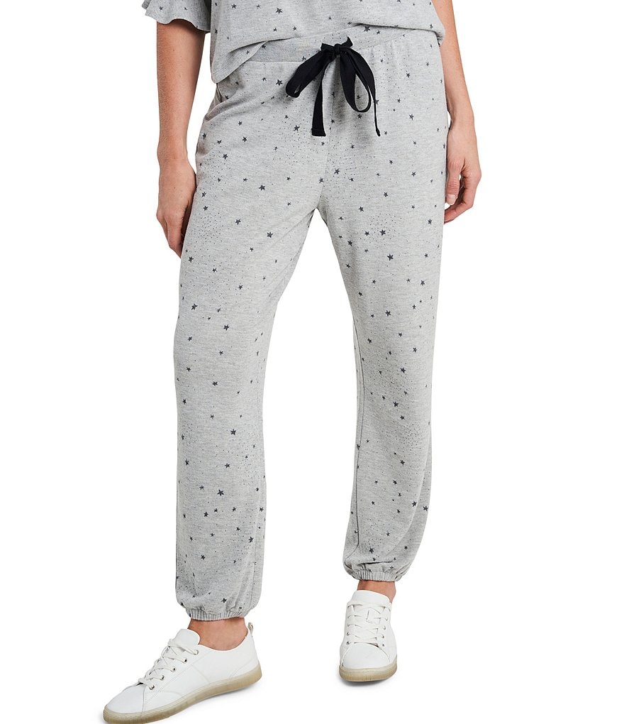CeCe Star Print Jogger Coordinating Lounge Pants