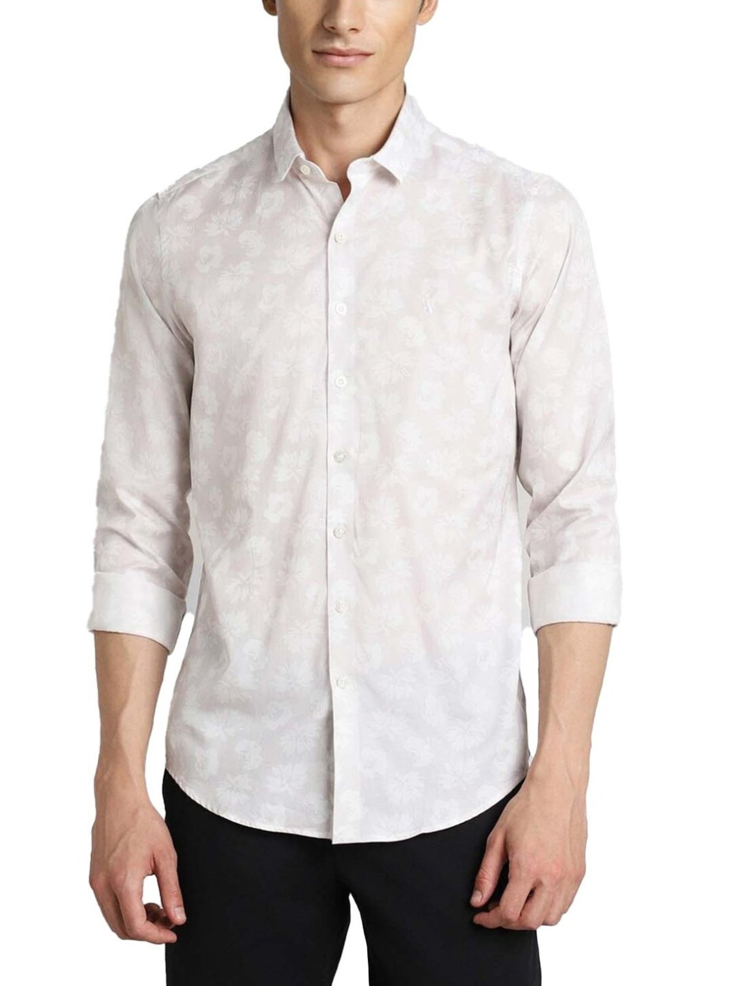 Simon Carter London Pink Printed Slim Fit Shirt