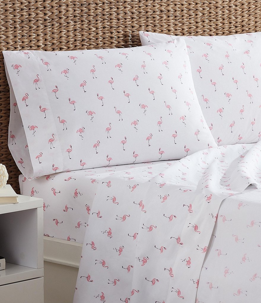 Southern Tide Pink Flamingo Novelty Sheet Set