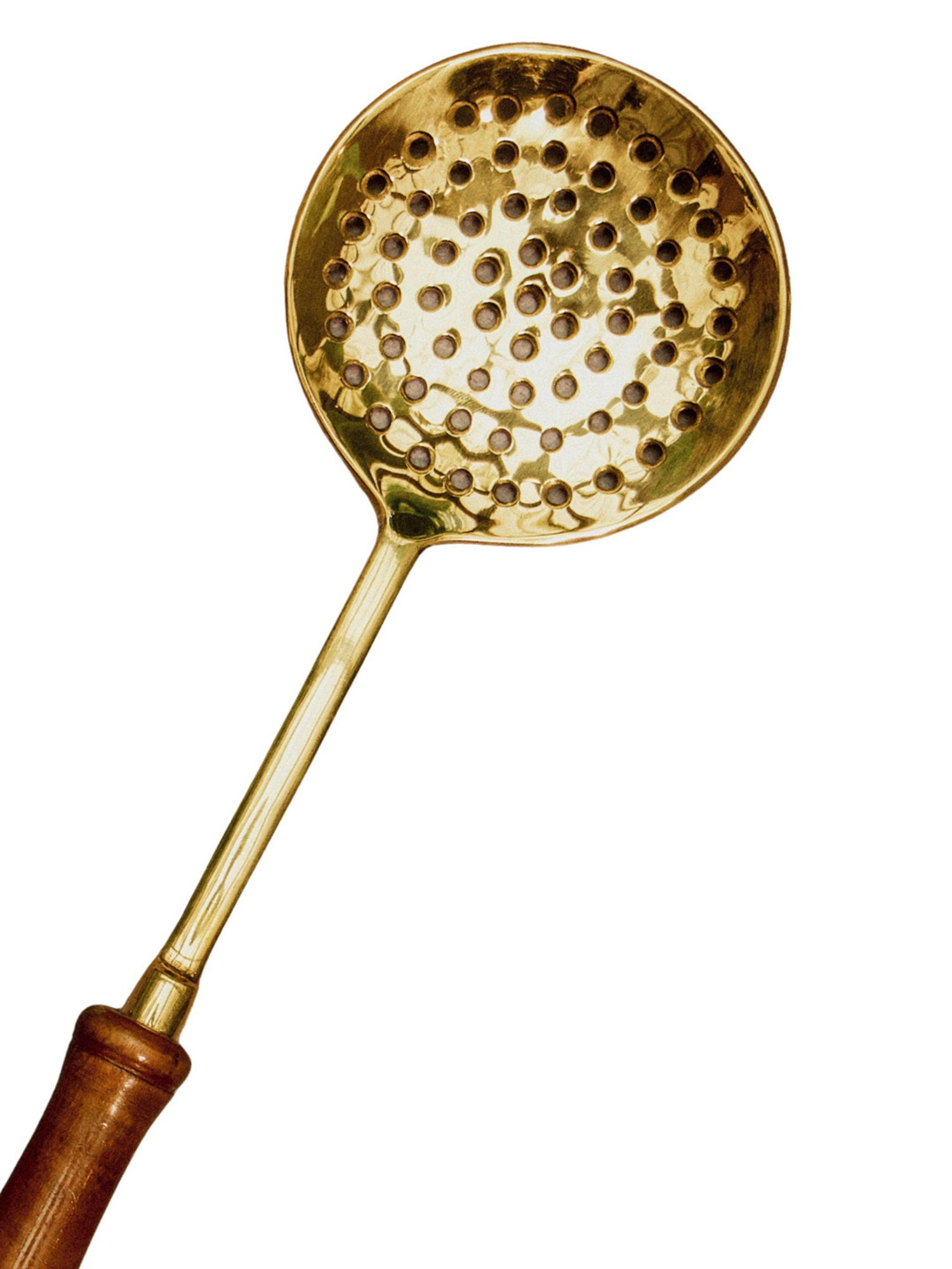 Ambi Heavy Brass Cooking Laddles / Karchi Set Of Five - Gloss Finish