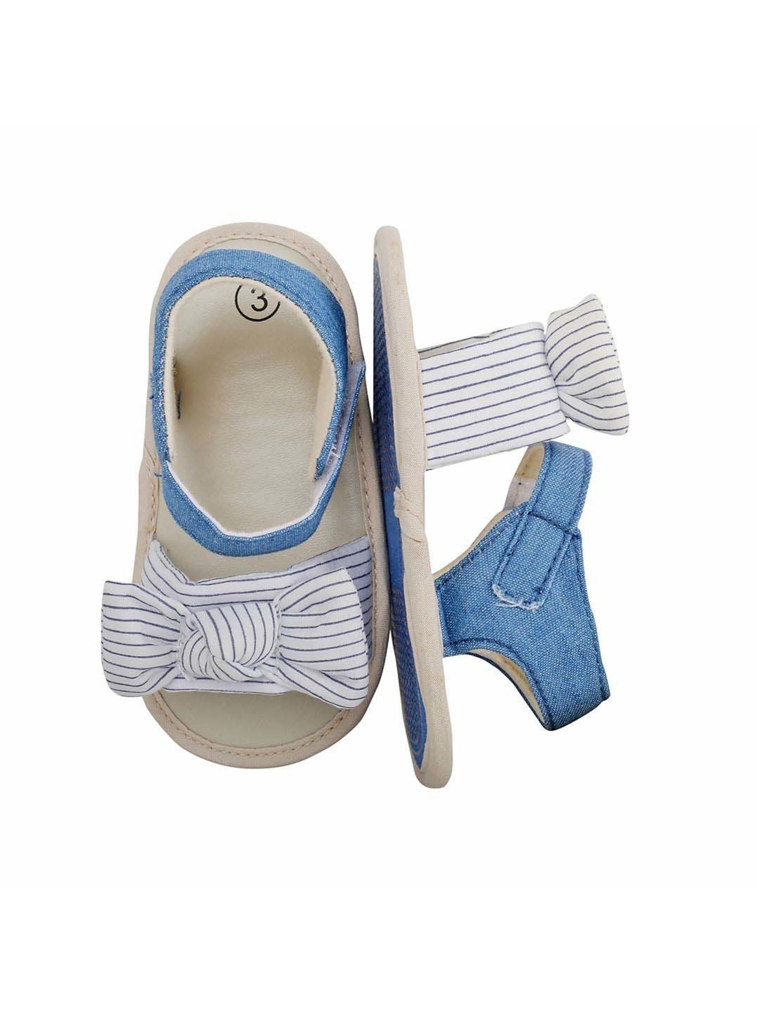 Baby Moo Kids Blue & White Casual Sandals
