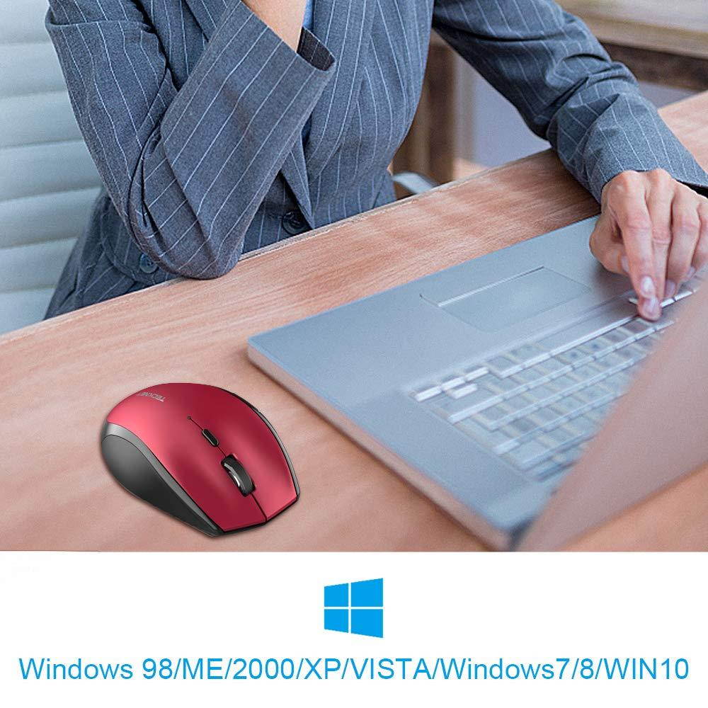 TECKNET Bluetooth Wireless Mouse (BM308) (Red)