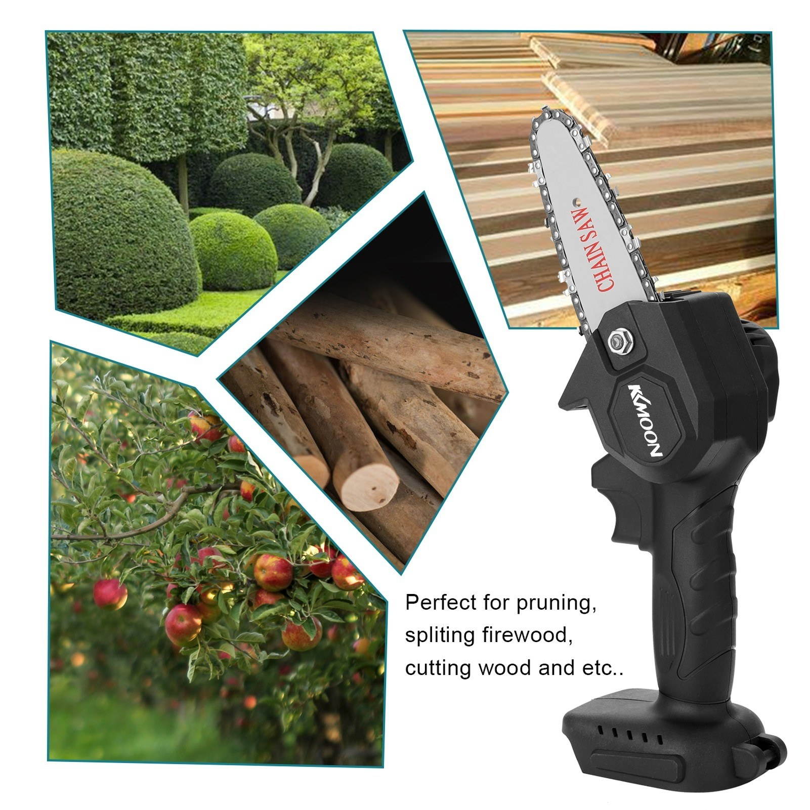Electric Pruning Saw Small Wood Spliting Chainsaw One-handed Woodworking Tool for Garden Orchard