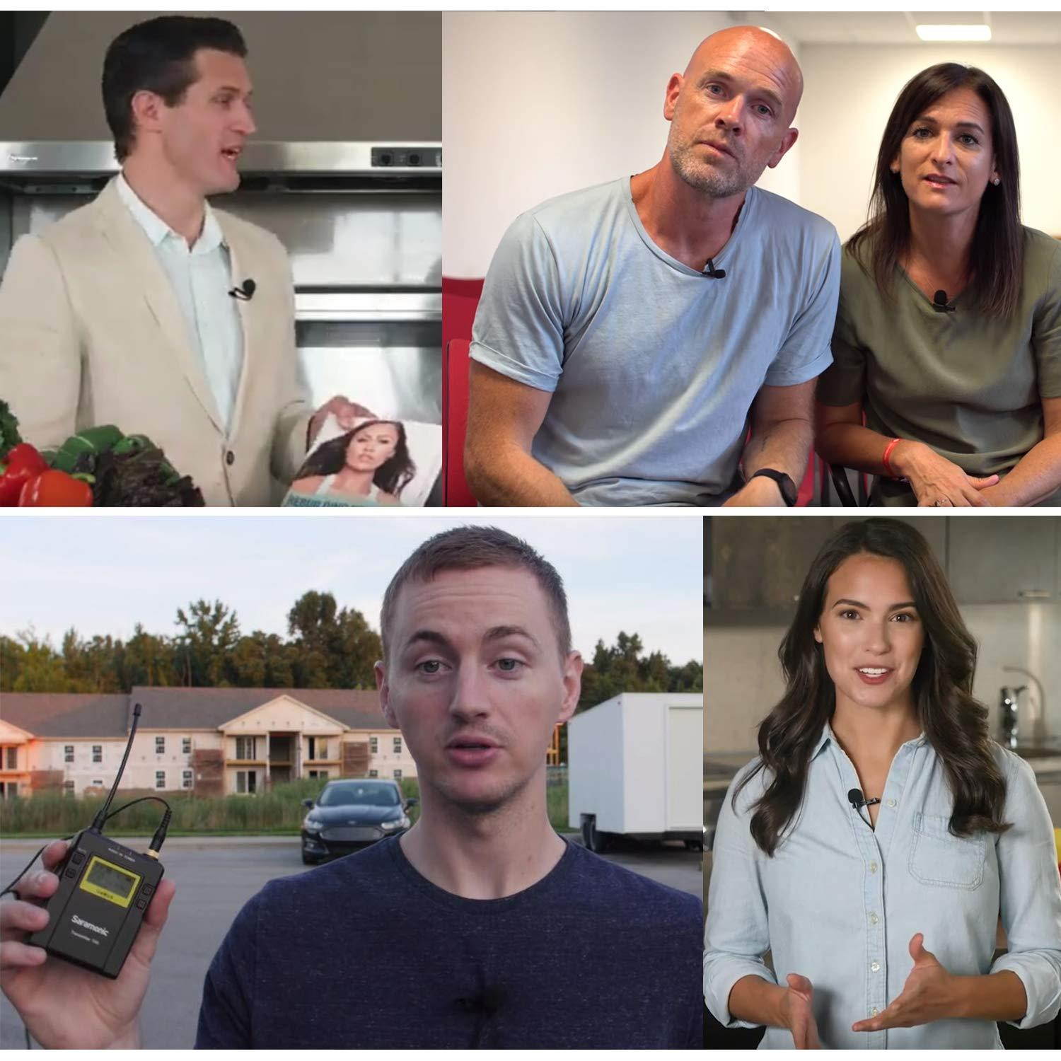 Saramonic UwMic 96-Channel Digital UHF Wireless Lavalier Microphone System Omnidirectional Clip on Lapel Mic for Nikon Canon Sony Panasonic DSLR Cameras, for Video,Field Recording,Interview,ENG,TV