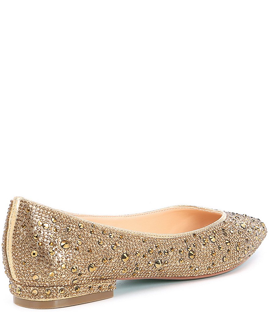 Blue by Betsey Johnson Jude Rhinestone Jeweled Dress Flats