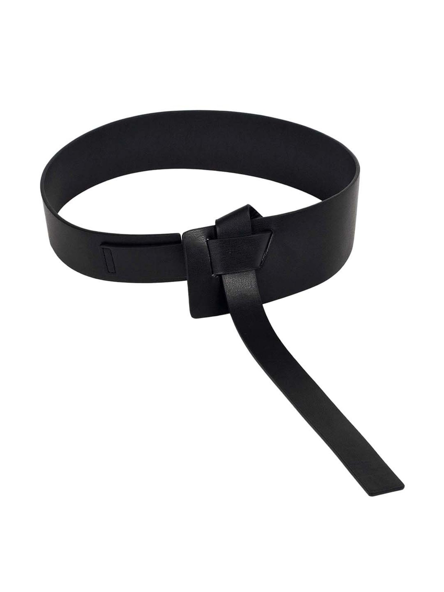 Crusset Black PU Waist Belt for Women