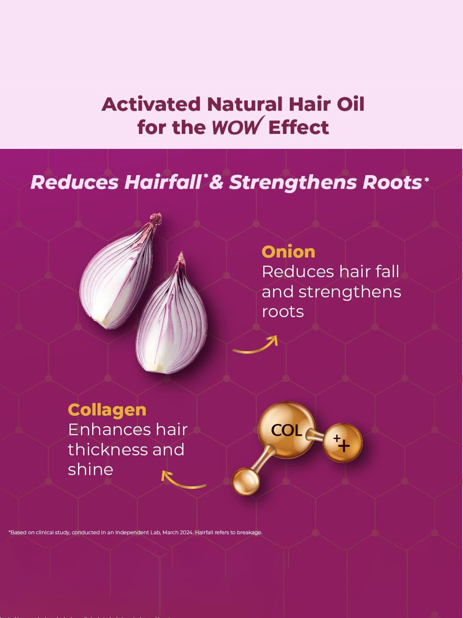 Wow Skin Science Onion + Collagen Anti-Hairfall Hair Oil - 100 ml