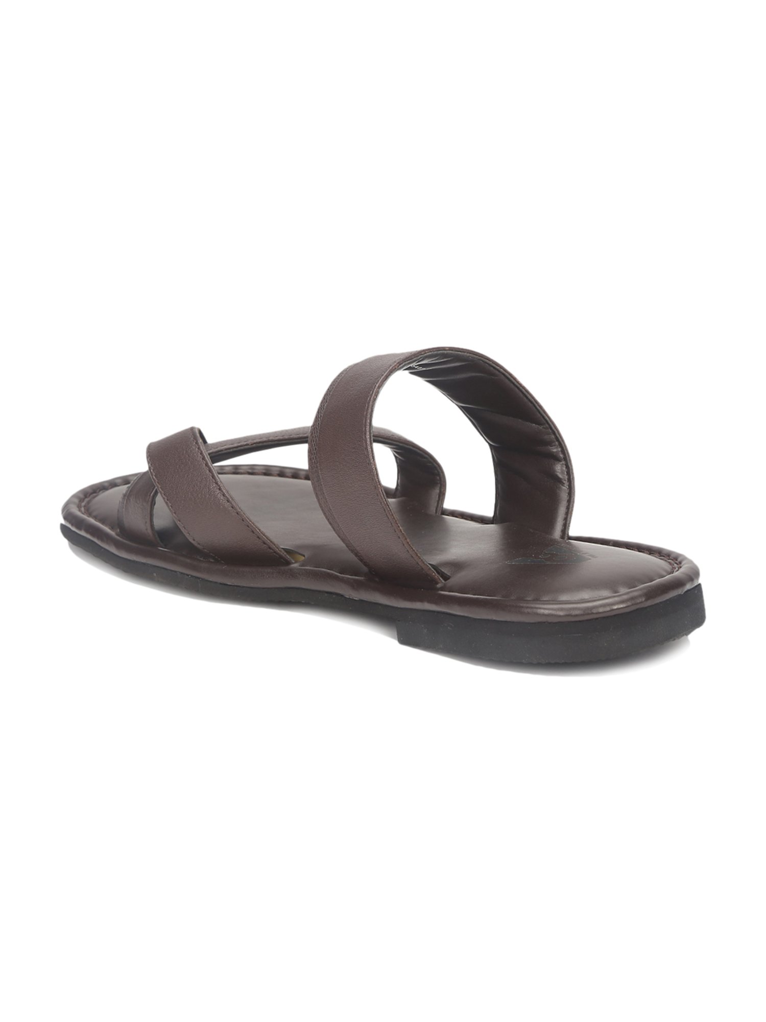 V8 by Ruosh Men's Brown Cross Strap Sandals