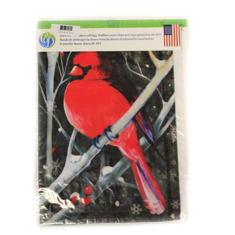 Home & Garden 18.0" Midnight Cardinal Flag Double Sided Custom Decor  -  Flags