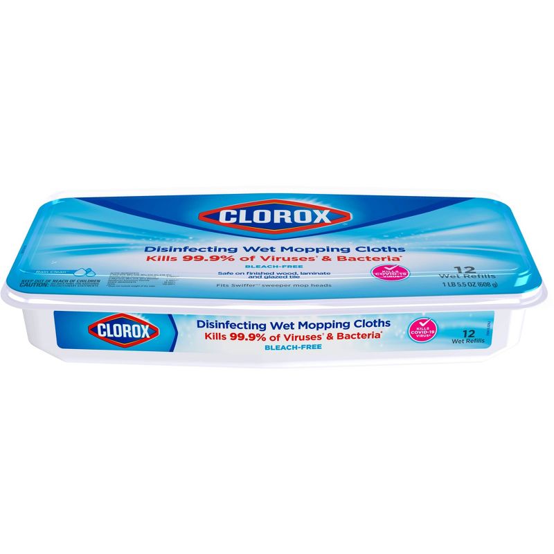 Clorox Disinfecting Mopping Cloth - Rain Clean - 12ct