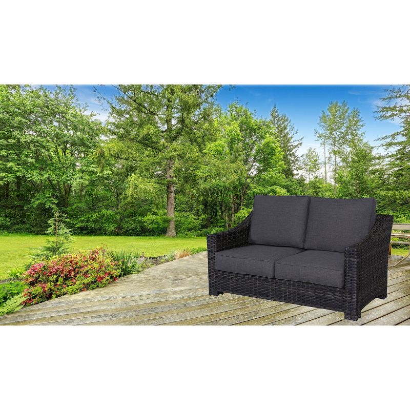 Bora Bora Wicker Patio Loveseat - Gray - Teva