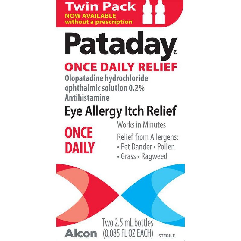 Pataday Once Daily Eye Allergy Itch Relief Twin Pack Drops - 2pk