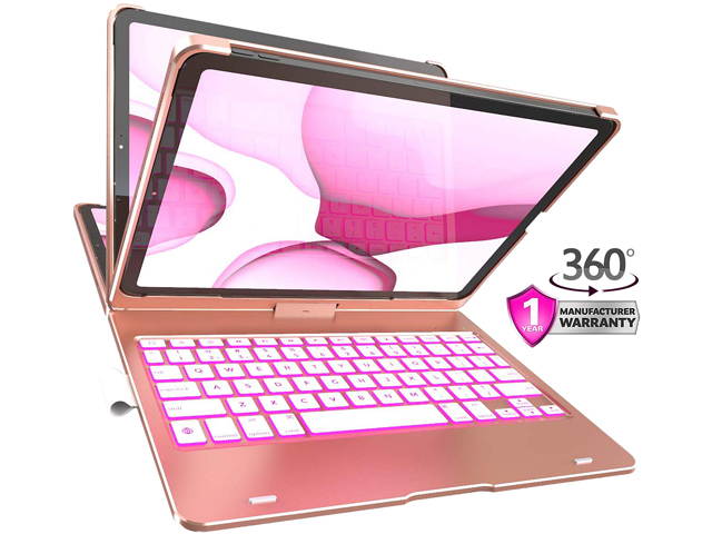 Typecase iPad Pro 11 2018 Keyboard Case with 360 Degree Hinge and Backlit Keys, Black