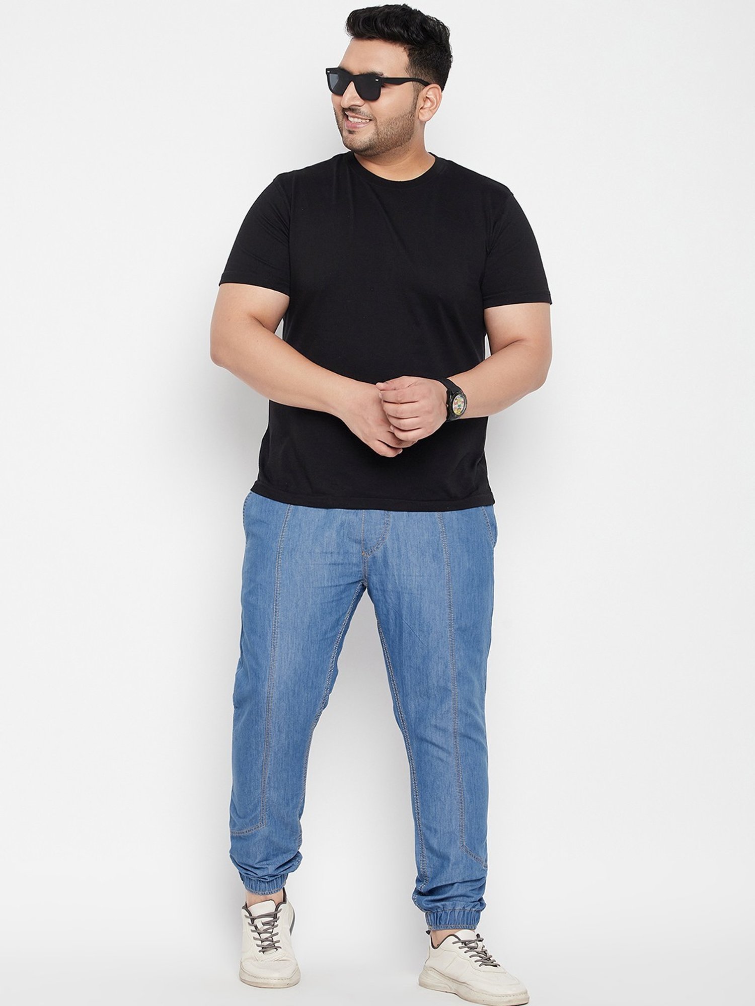 Bigbanana Light Blue Cotton Regular Fit Trousers