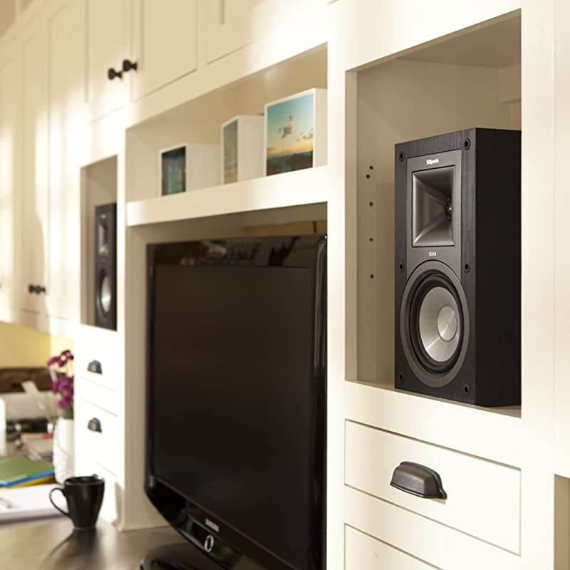 KB-15 Icon 5-1/4-Inch 2-Way Bookshelf Speakers (Black Ash, Set of 2)