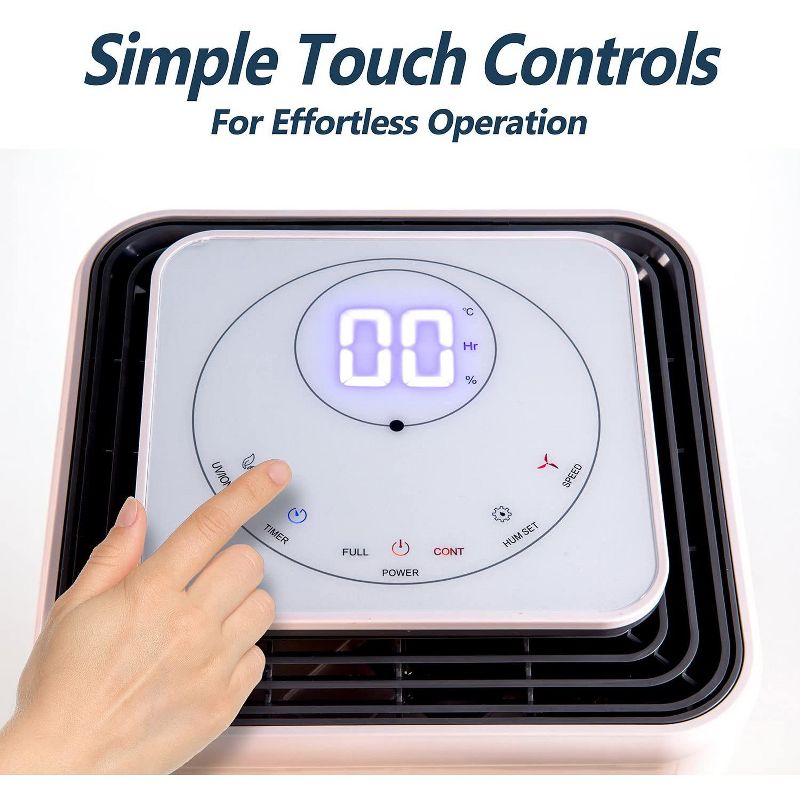 Ivation 11-Pint Compressor Dehumidifier and Ionizer with Continuous Drain Hose for up to 216 sq. ft., Small but Powerful