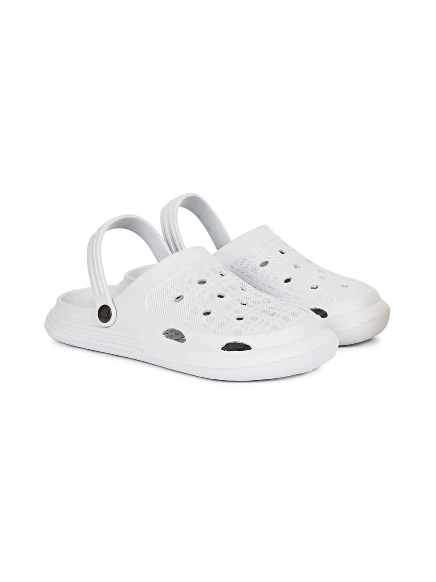 Mozafia Men's Grey Back Strap Clogs