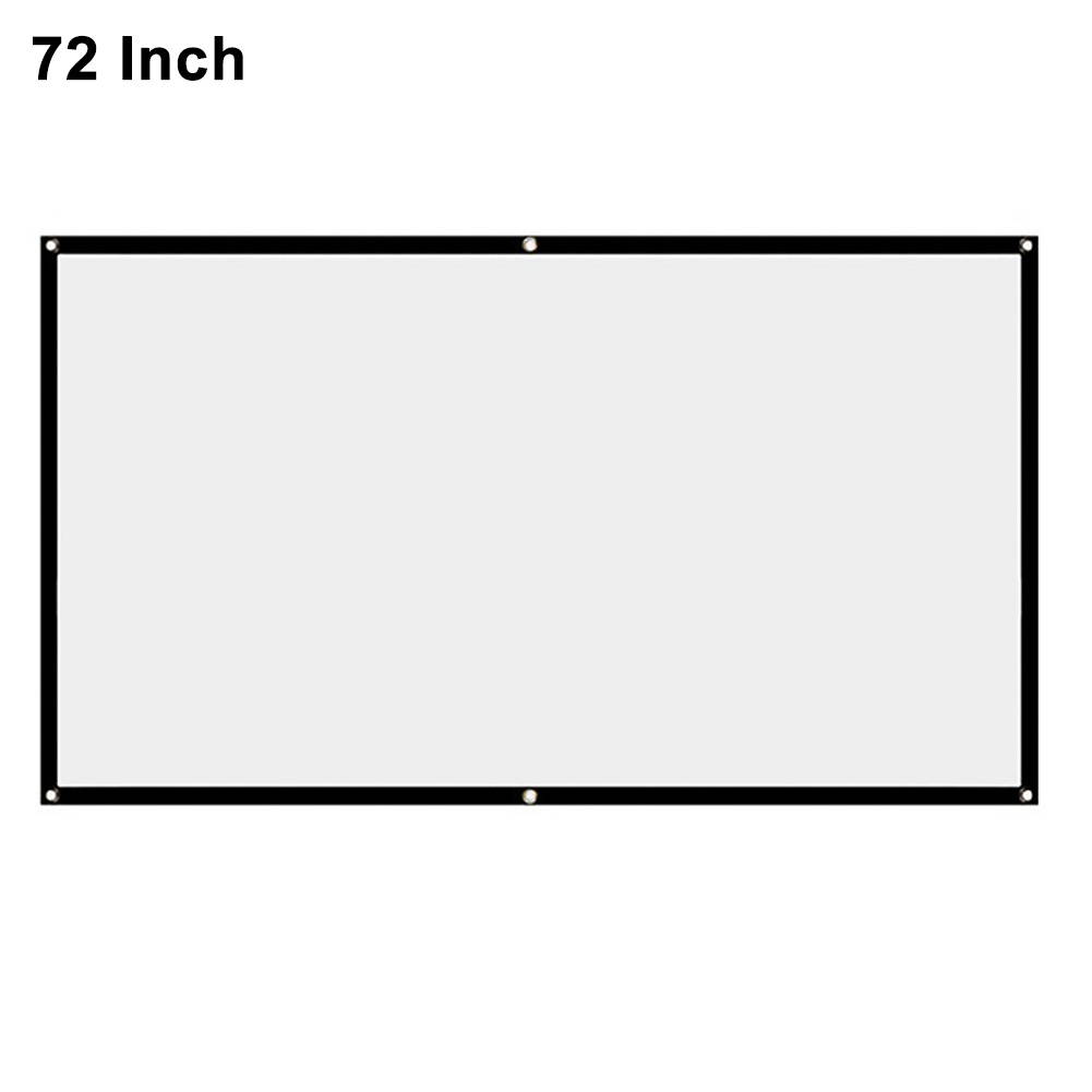 60" 16:9 No Crease Home Theater Portable Foldable White Projection Screen