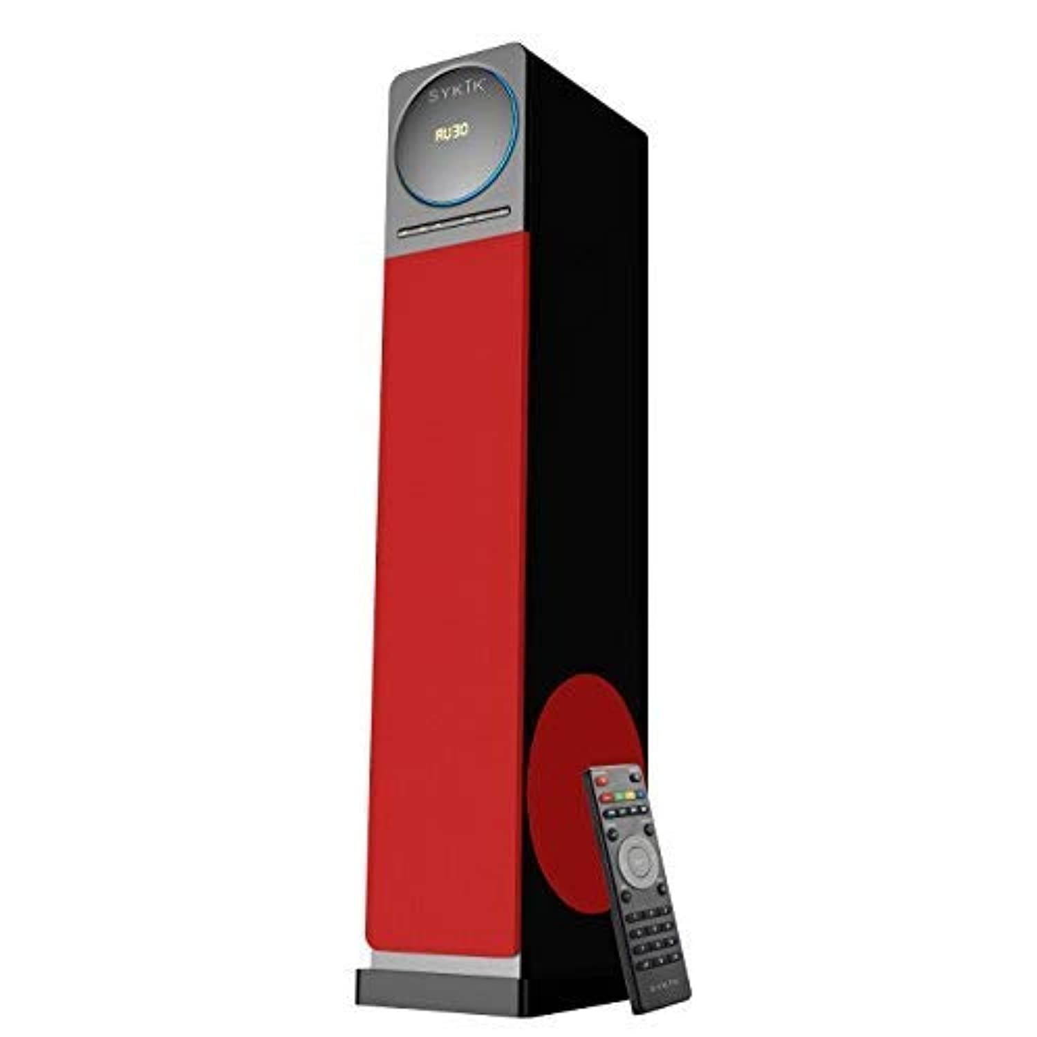 Sykik Tower TSME26, High Power 60W RMS Tower Speaker with Bluetooth, Powerful 6.5&rdquo; sub-woofer, Pair of 4&rdquo; Drivers, SD, USB AUX Jacks. FM Radio and Remote.