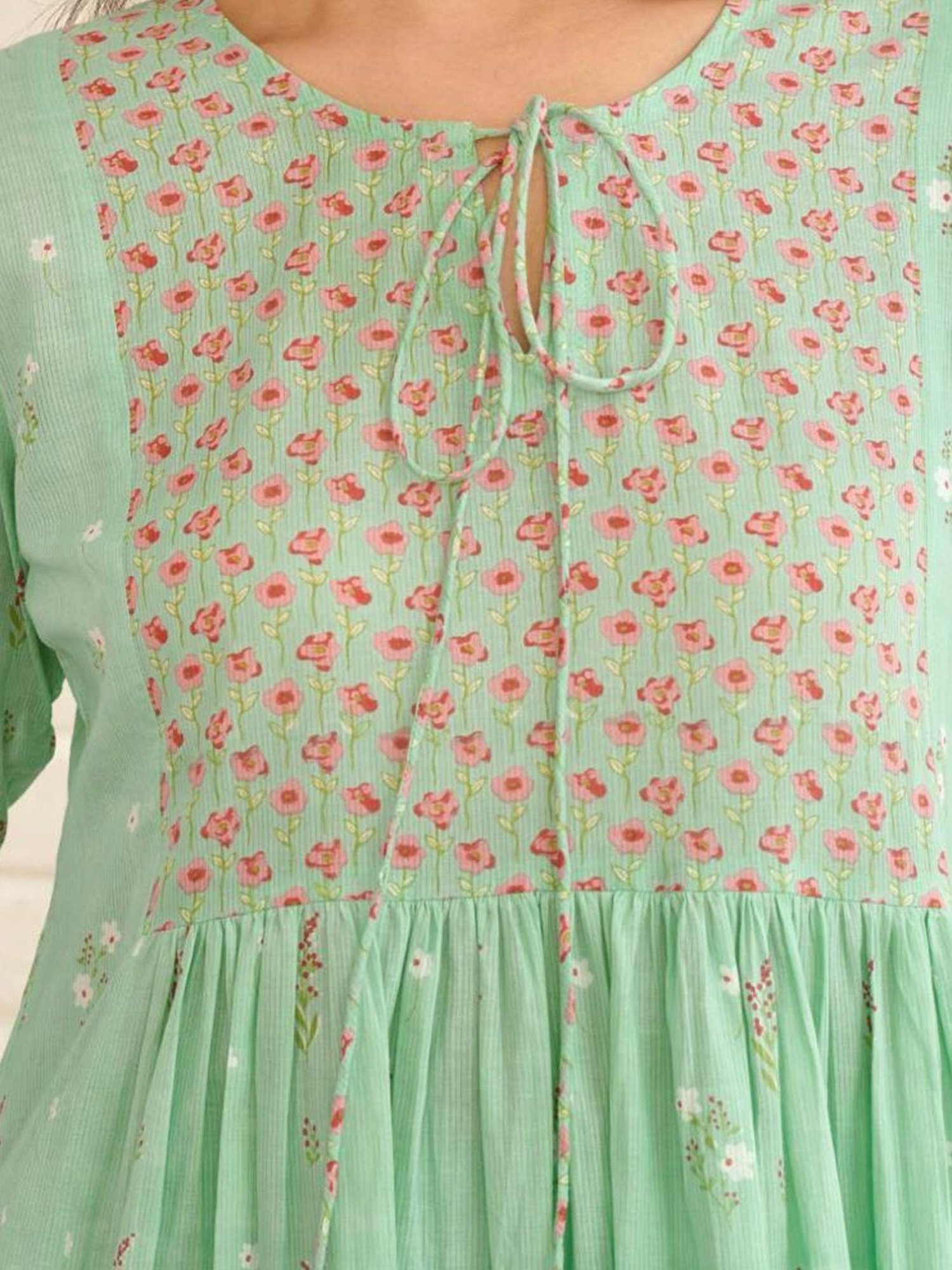 Prakriti Jaipur Blue Peony Kurta