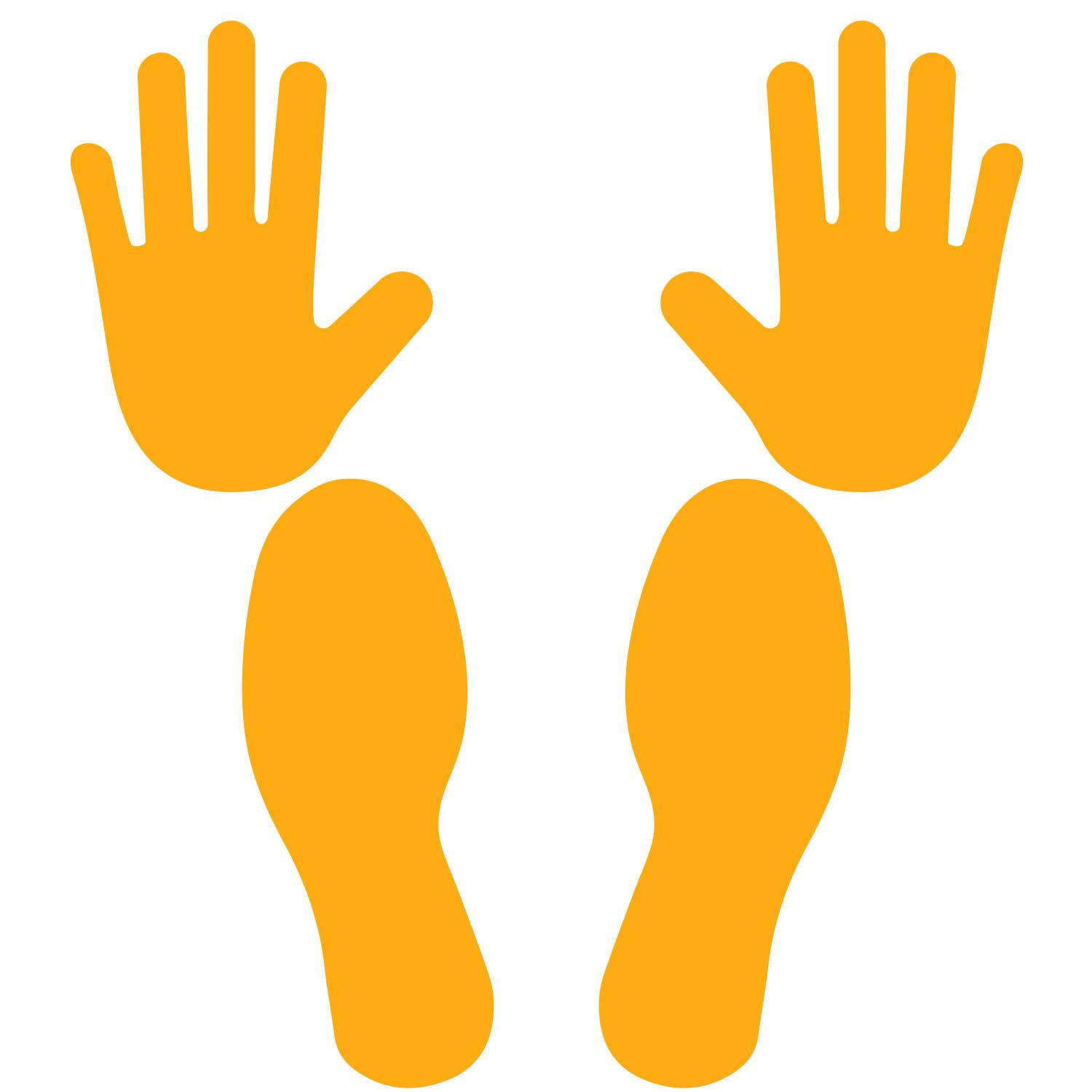 LiteMark Golden Yellow Pat Down Position Guide for Security Checkpoints and Law Enforcement