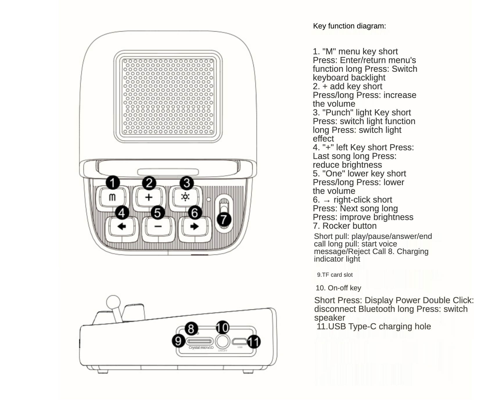 divoom DITOO dot tone pixel bluetooth speaker light pollution lamp retro keyboard girlfriend birthday gift box
