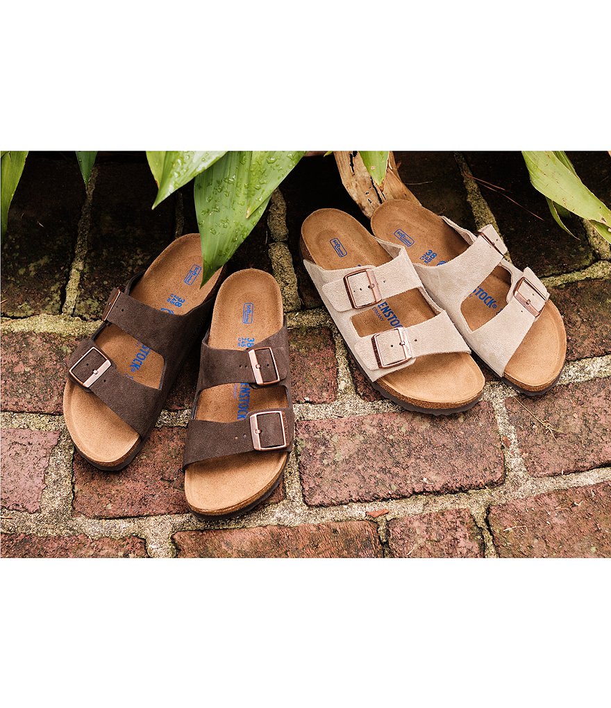 Birkenstock Women's Arizona Suede Dual Adjustable Buckle Strap Sandals