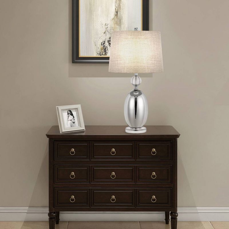 30.25" Perth Glass Table Lamp Gray - Cal Lighting