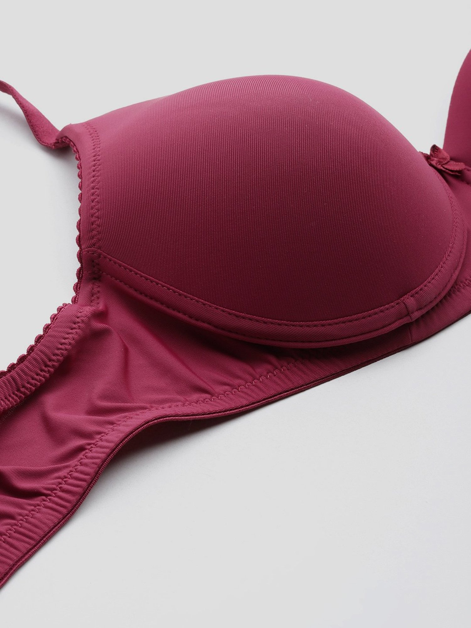 Leading Lady Maroon Full Coverage Padded T-Shirt Bra