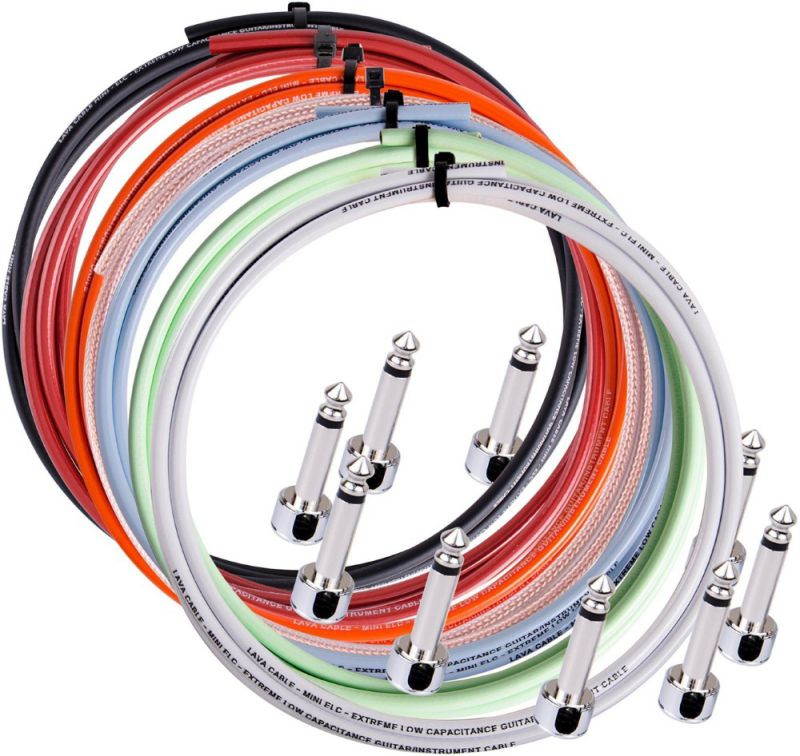 Lava Piston Solder-Free Mini Ultramafic Right Angle Cable Kit 10 ft. with 10 plugs Purple