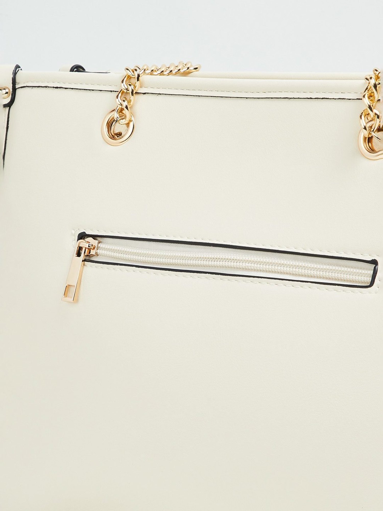 Code by Lifestyle White Textured Tote Bag