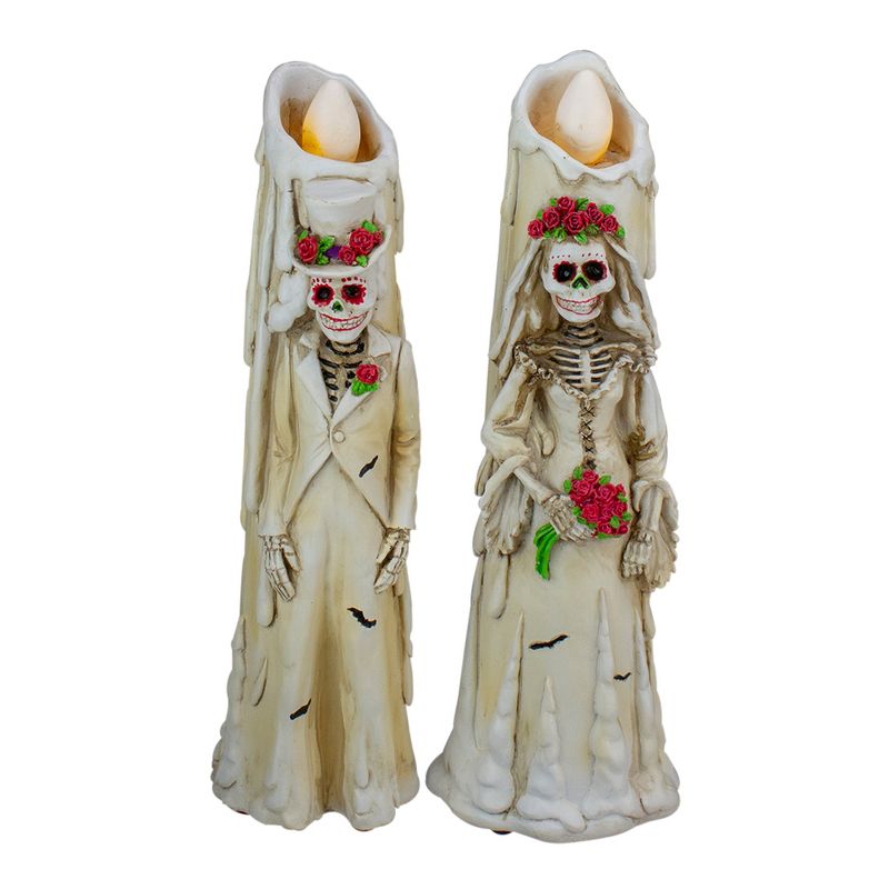 Northlight 3.5" Skeleton Skull Heads with Open Mouths Halloween Decorations 6ct - White/Gray