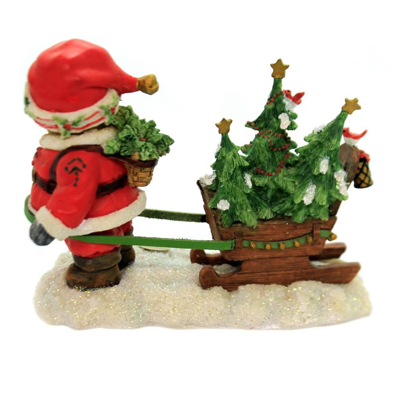 Cherished Teddies Foster Teddy Bear Cardinal Sled  -  Decorative Figurines