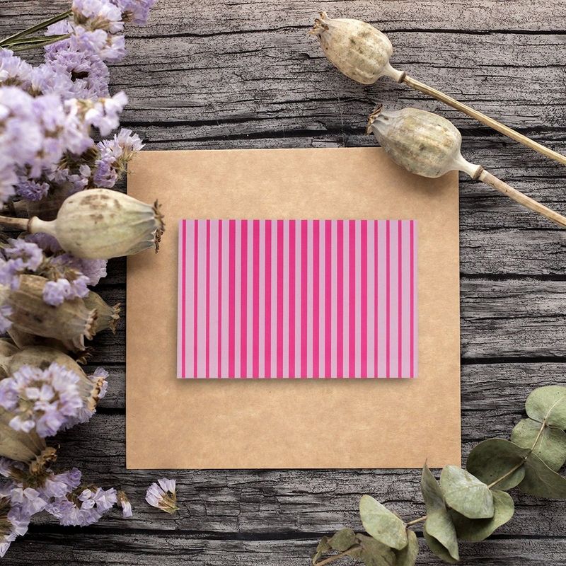 Best Paper Greetings 48 Pack Blank All Occasion Greeting Cards with Envelopes Bulk Boxed Set, 6 Striped Colors 4x6 in