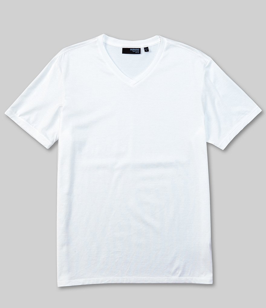 Murano Wardrobe Essentials Liquid Luxury Slim-Fit Short-Sleeve V-Neck Tee