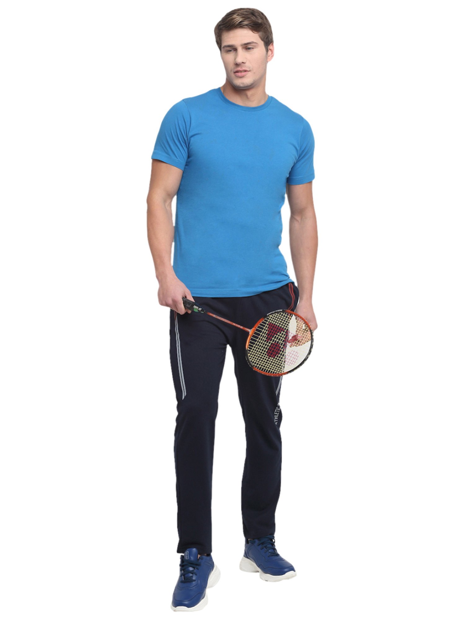 Venitian- Forbidden Clothing Navy Slim Fit Printed Trackpants