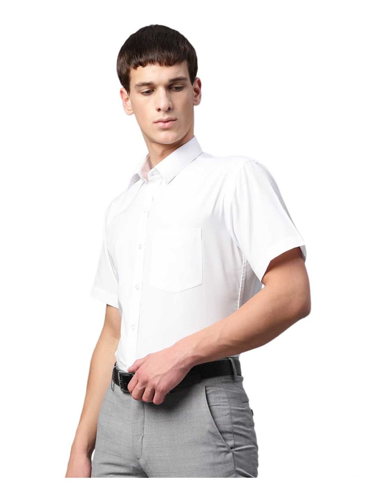 English Navy White Short Sleeves Shirt