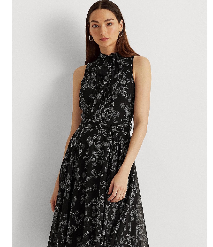 Jkara Chiffon Popover Beaded V-Neck 3/4 Capelet Sleeve Gown